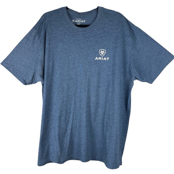 Ariat Shirt Corps Sailor Mens XXL Blue Heather Graphic Short Sleeve T-Shirt - Picture 1 of 6